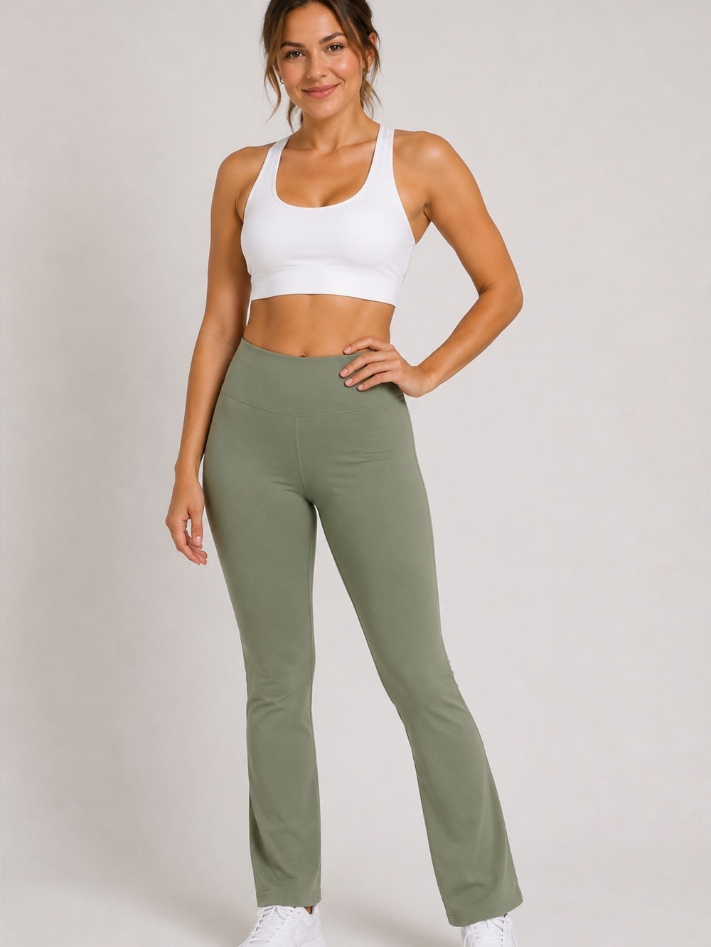 Athletic Works Women's Wide Leg Pants - Olive Green